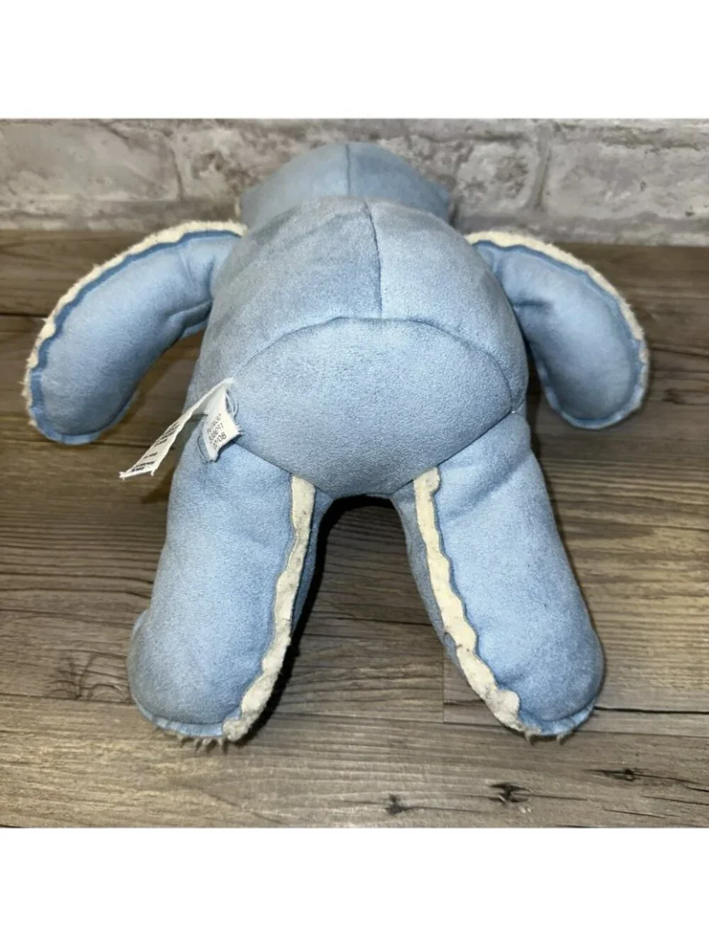 VINTAGE BABY GAP SUEDE SHERPA BRANNAN Teddy Bear BLUE Stuffed PLUSH Toy 13
